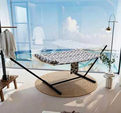 2-Person Heavy Duty Hammock with Stand, 475 LBS Portable Outdoor Set for Patio Yard Beach
