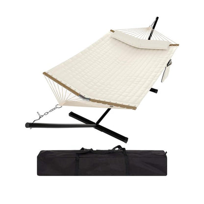 2-Person Heavy Duty Hammock with Stand, 475 LBS Portable Outdoor Set for Patio Yard Beach
