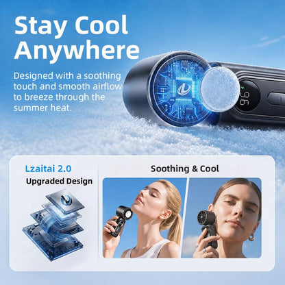 5-Speed Clip Handheld Fan, 3000mAh USB Rechargeable for Outdoor Use