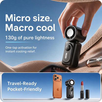 5-Speed Clip Handheld Fan, 3000mAh USB Rechargeable for Outdoor Use