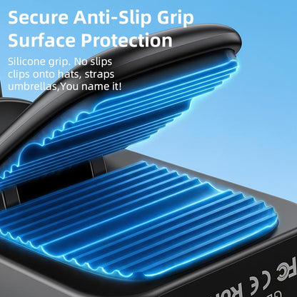 5-Speed Clip Handheld Fan, 3000mAh USB Rechargeable for Outdoor Use