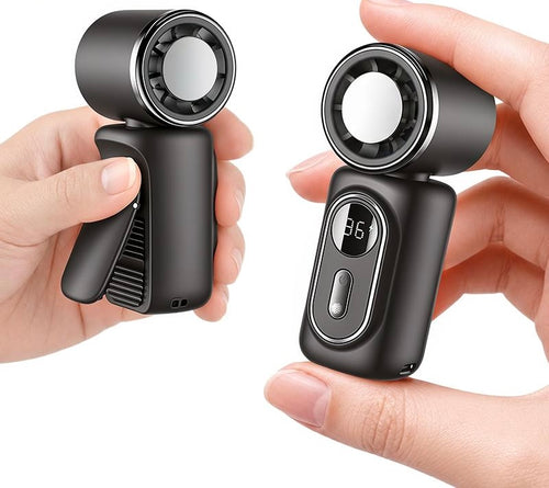5-Speed Clip Handheld Fan, 3000mAh USB Rechargeable for Outdoor Use